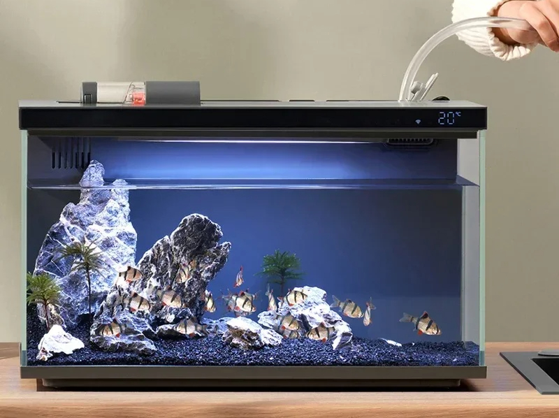 With Mijia APP Mobile Controll - Xiaomi Aquarium Fish Tank ulasan dan harga