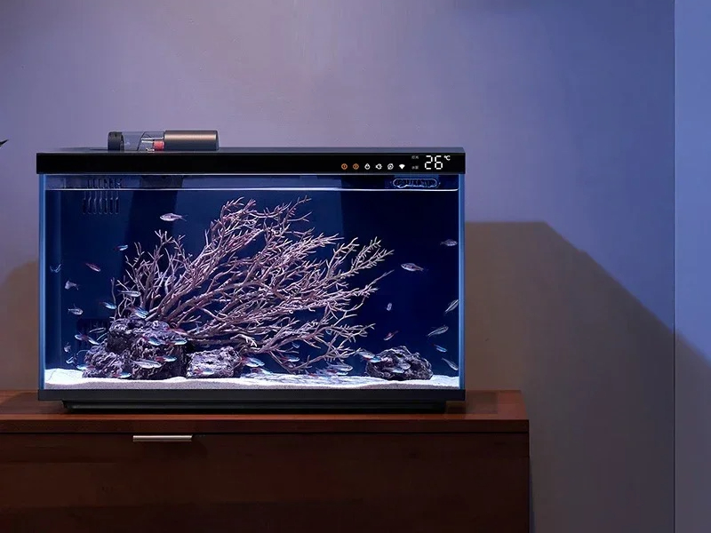 With Mijia APP Mobile Controll - Xiaomi Aquarium Fish Tank ulasan dan harga