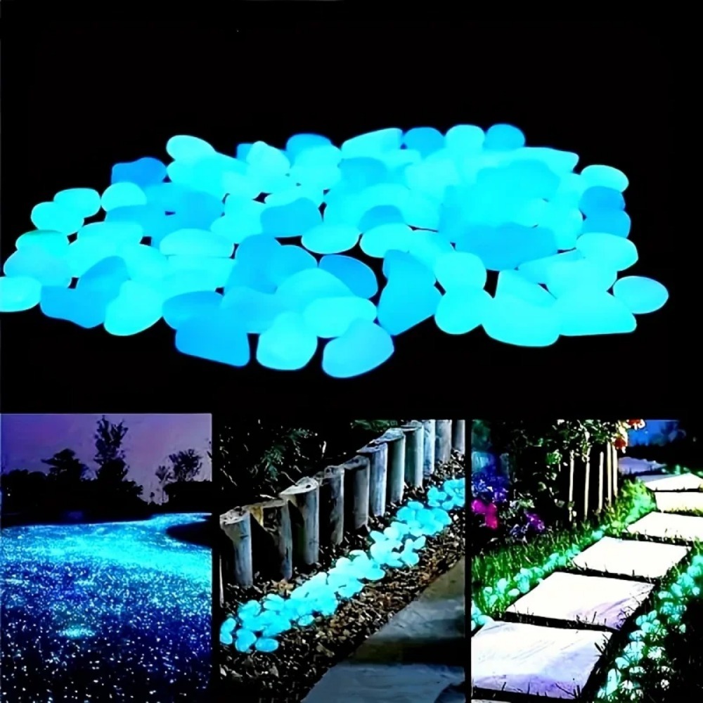 100pcs Glow In The Dark Pebble - Aquarium Plants ulasan dan harga