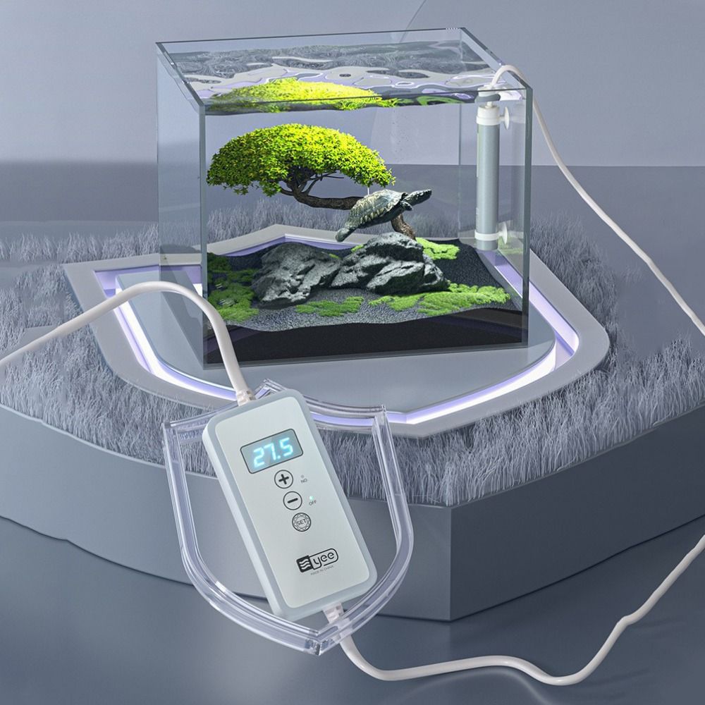 25/50/75W Aquarium Submersible - Fish Tank Heater ulasan dan harga