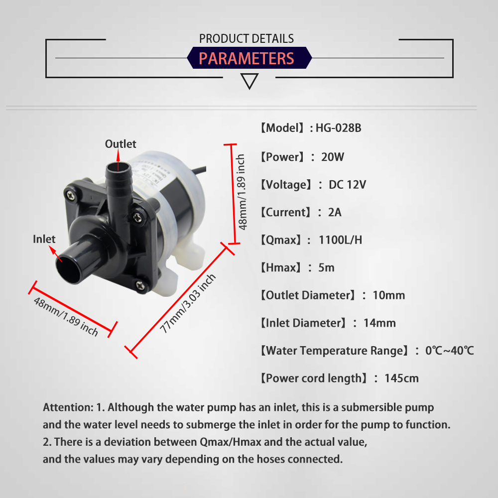 12V DC Brushless Small Submers - Aquarium Fish Tank ulasan dan harga
