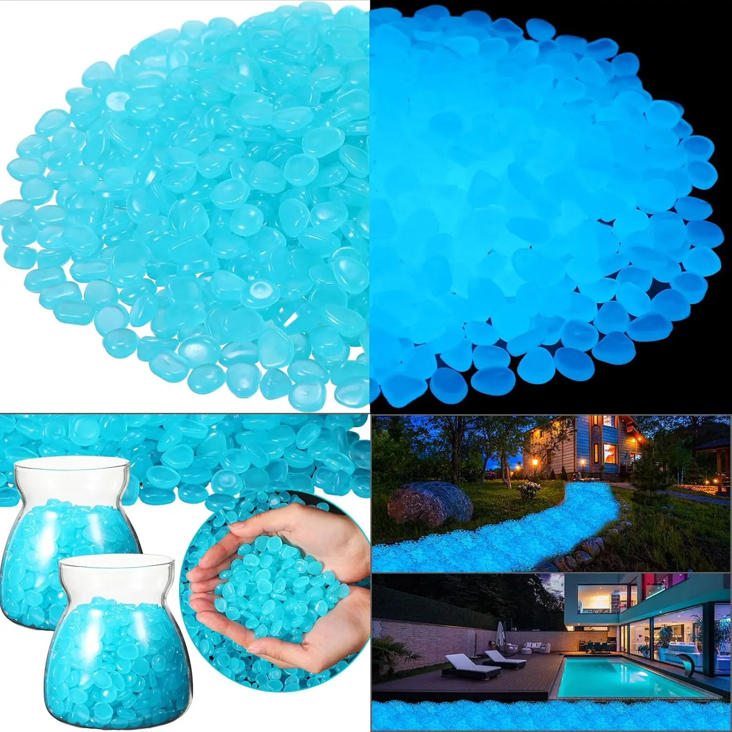 500Pcs Glow in The Dark Garden - Fish Tank Gravel ulasan dan harga