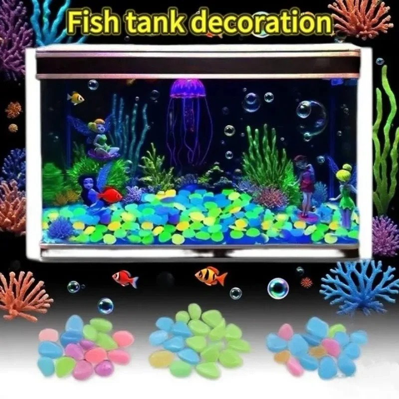 100-1000PCS Luminous Stone Gar - Fish Aquarium Home ulasan dan harga
