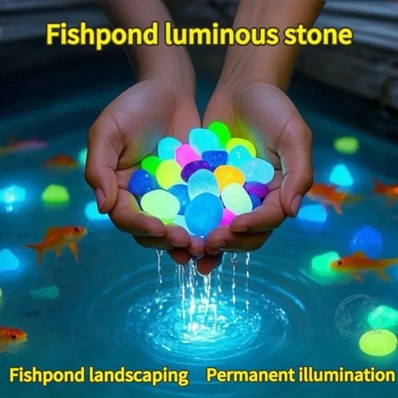 100-1000PCS Luminous Stone Gar - Fish Aquarium Home ulasan dan harga